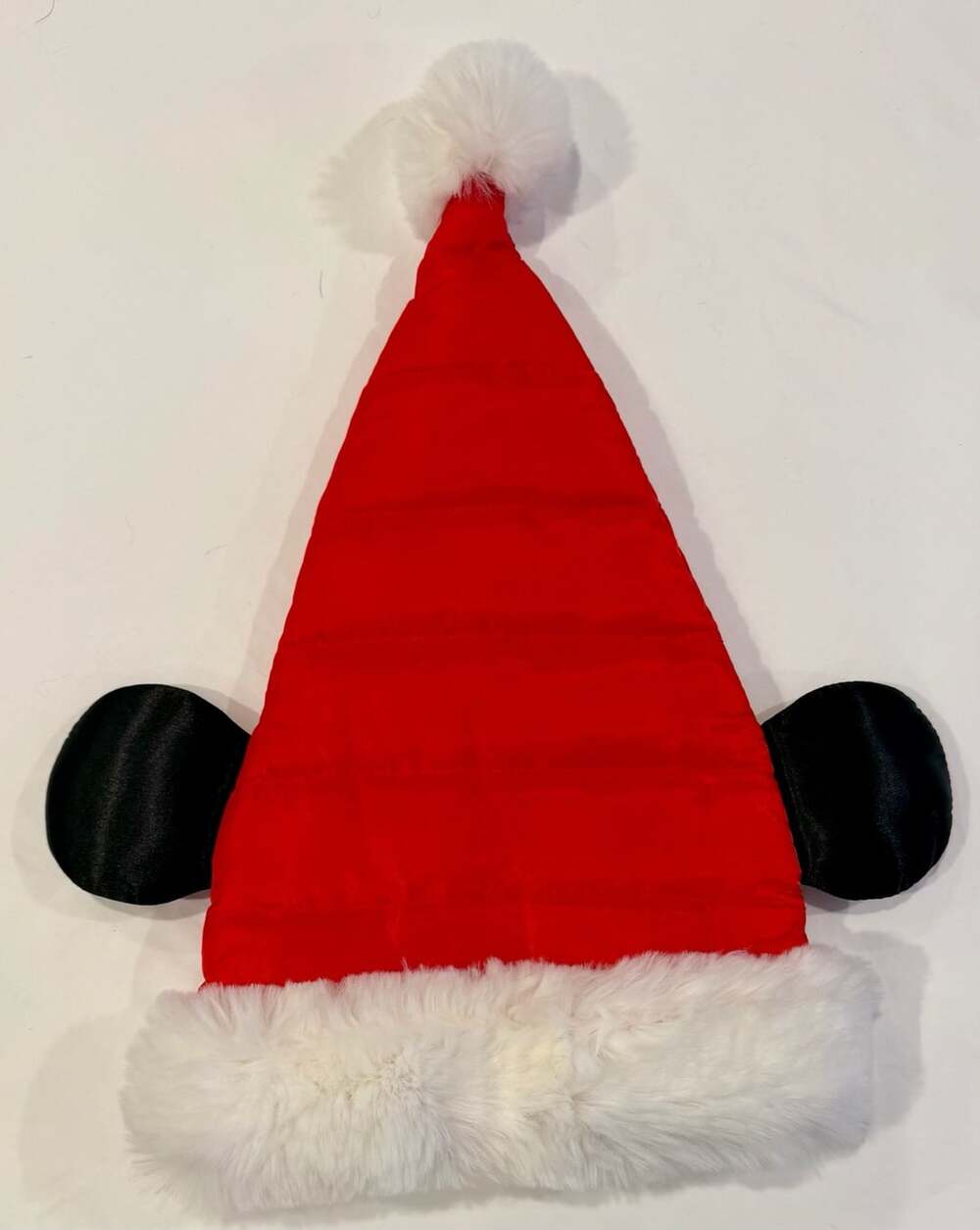 Disney Store Mickey Mouse Ears Santa Hat Red White plush